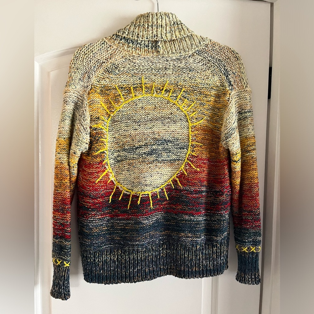 Anthropologie Pilcro Sunset Embroidered Cardigan- size XSP - Picture 2 of 12